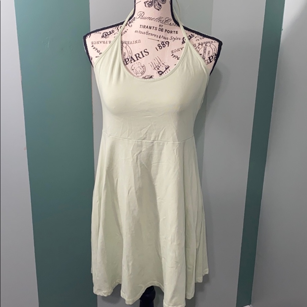 ☀️5/$20 Forever 21 Light Green Halter Dress.
